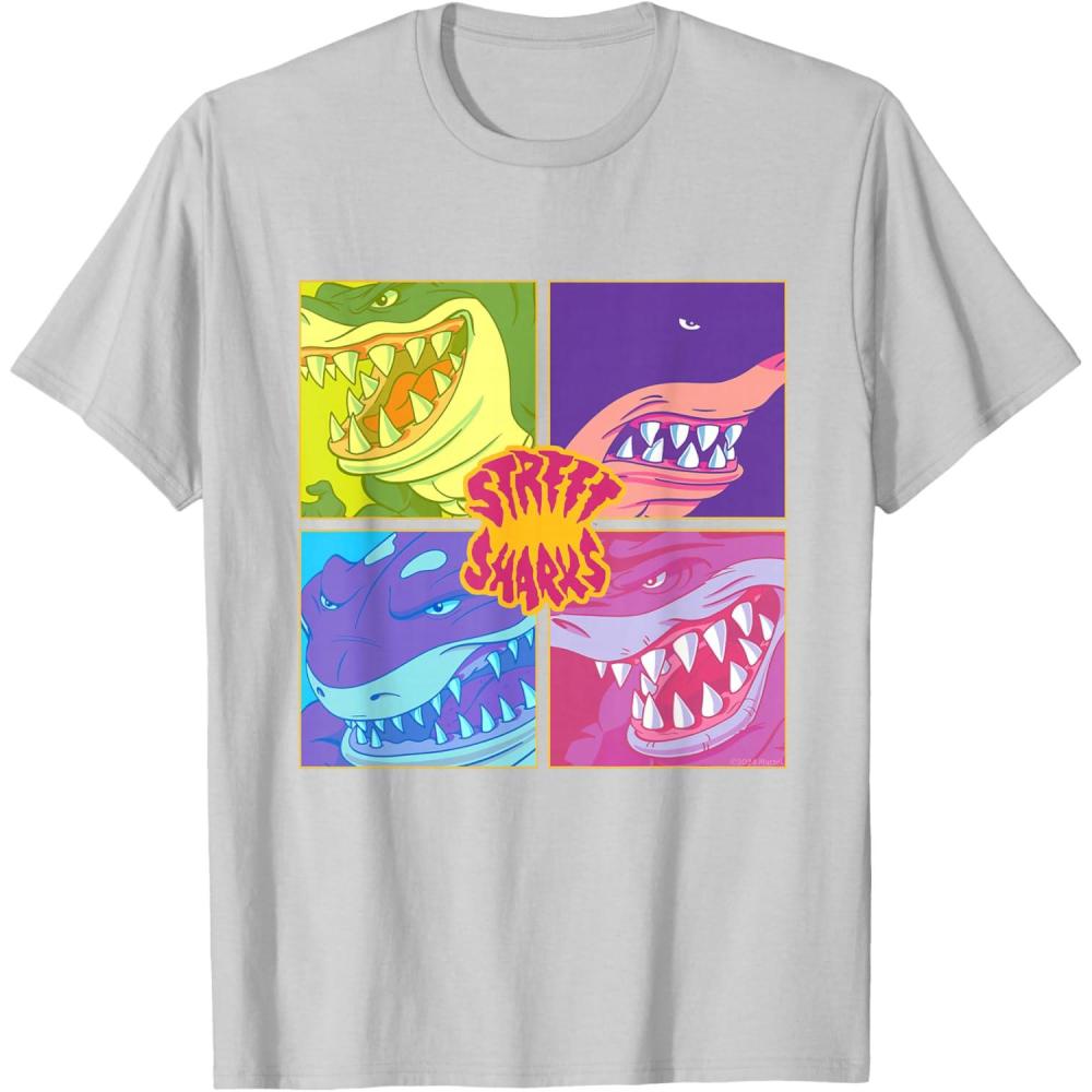imageStreet Sharks  Grid TShirtSilver Grey