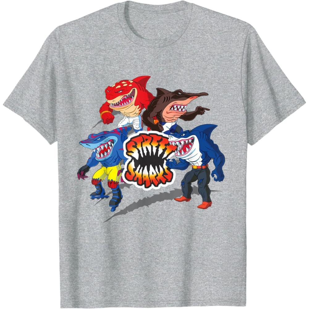 imageStreet Sharks  Its FinKicking Time TShirtHeather Grey