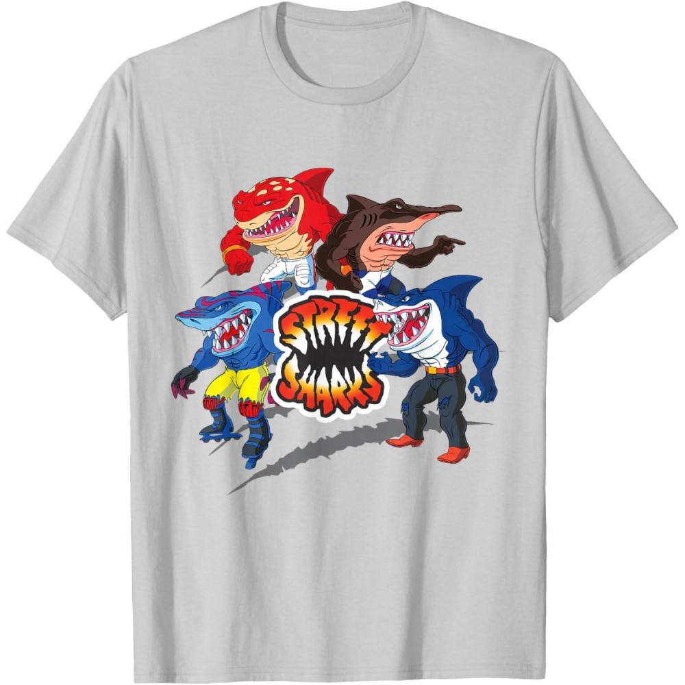 imageStreet Sharks  Its FinKicking Time TShirtSilver Grey