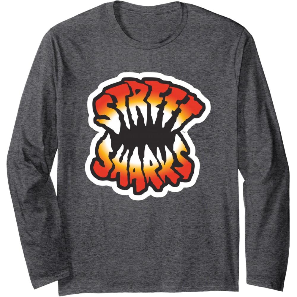 imageStreet Sharks  Logo Long Sleeve TShirtDark Heather Grey