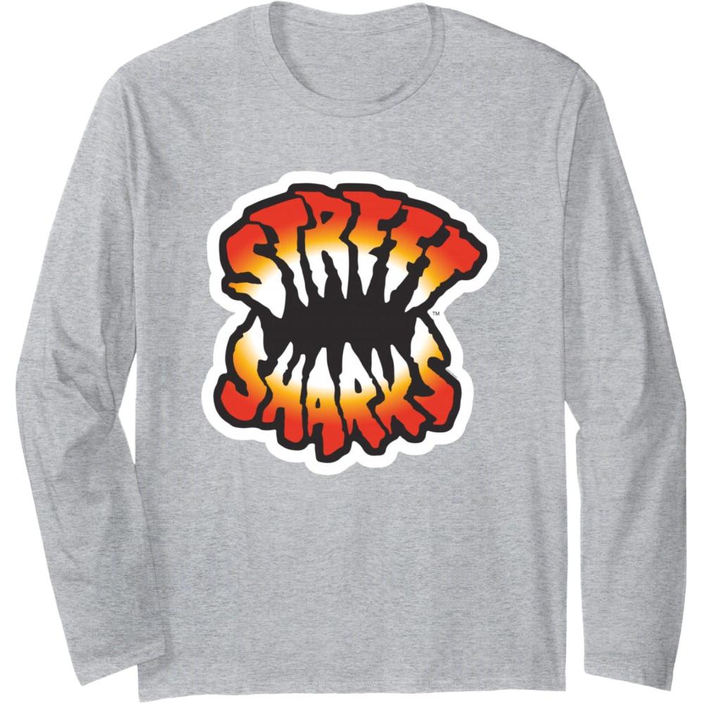 imageStreet Sharks  Logo Long Sleeve TShirtHeather Grey