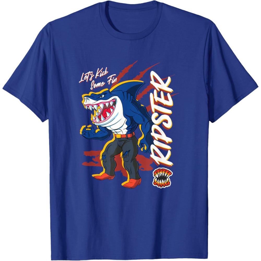 imageStreet Sharks  Ripster Lets Kick Some Fin TShirtRoyal Blue