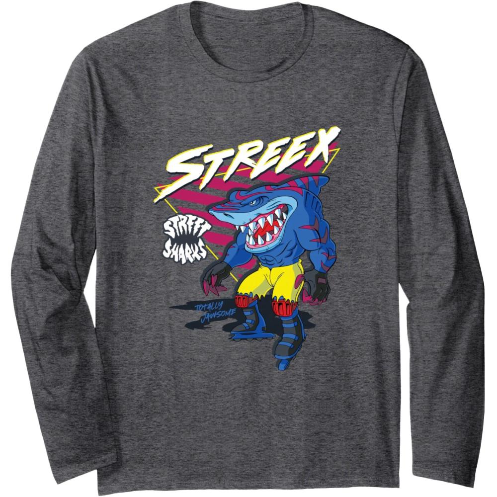 imageStreet Sharks  Streex Long Sleeve TShirtDark Heather Grey