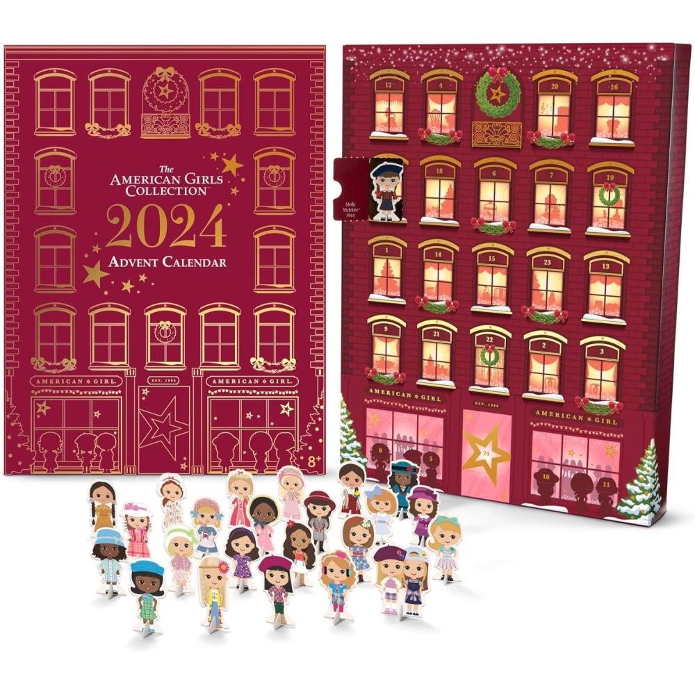 imageThe American Girls Collection Advent Calendar Christmas Holiday Countdown Gift Set with 24 Pieces For Ages 8