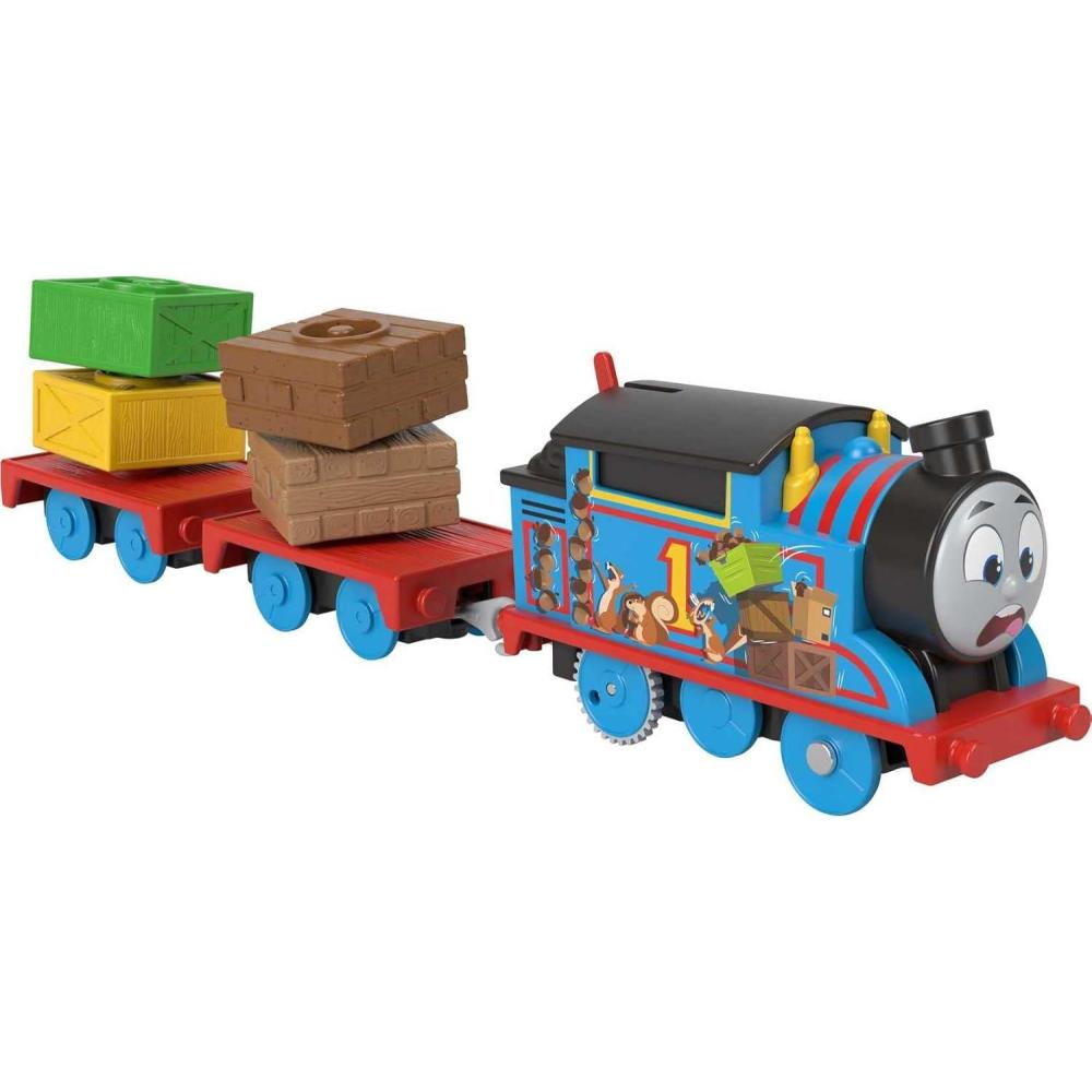 imageThomas ampamp Friends Motorized Toy Train Wobbly Cake Thomas Engine with Cargo Cars ampamp Pieces for Pretend Play Preschool KidsAges 3 YearsThomas Cargo