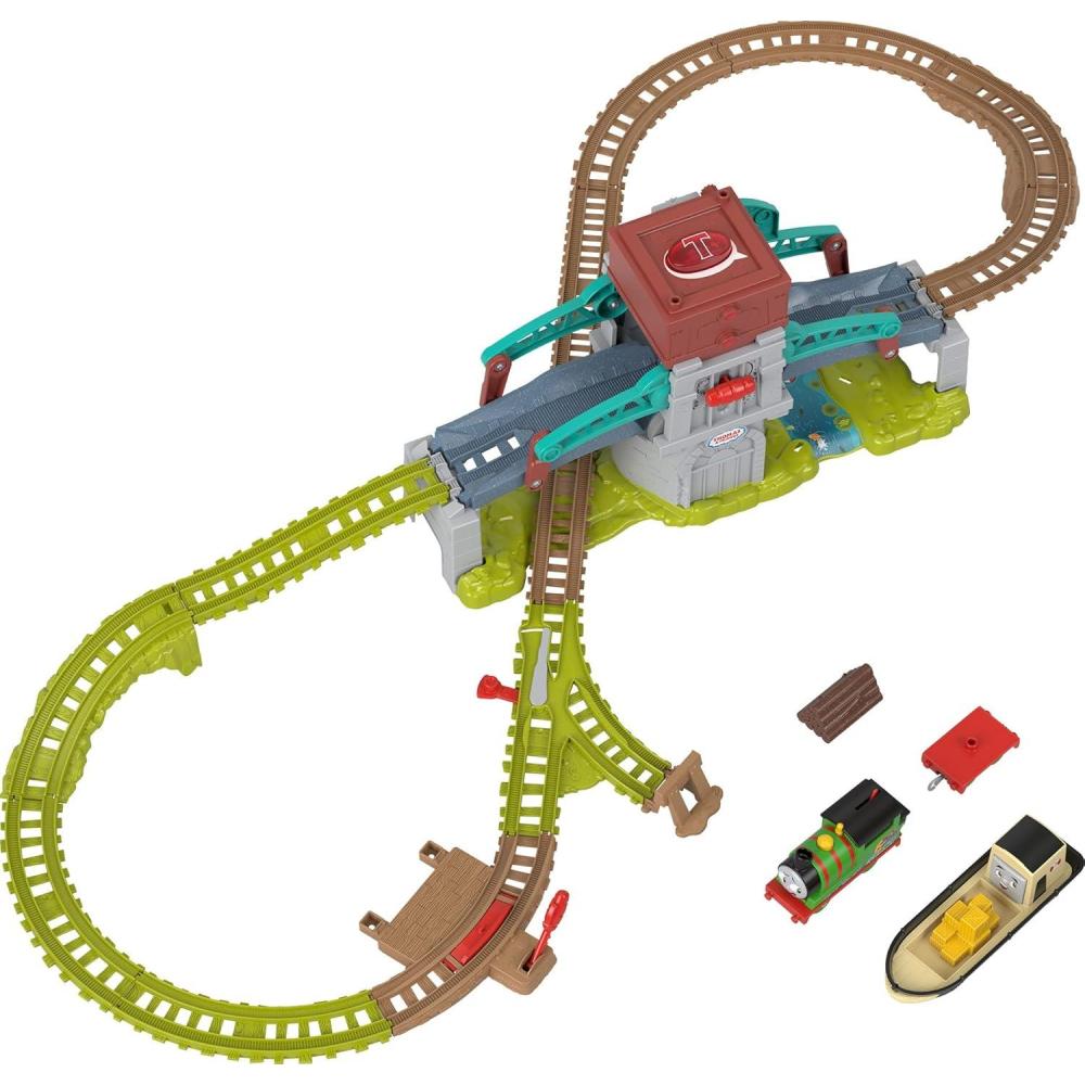imageThomas ampamp Friends Toy Train Set Talking Bulstrode ampamp WhichWay Bridge Track Playset with Sounds ampamp Percy Engine for Kids Ages 3 YearsTalking Thomas  Bulstrode Set