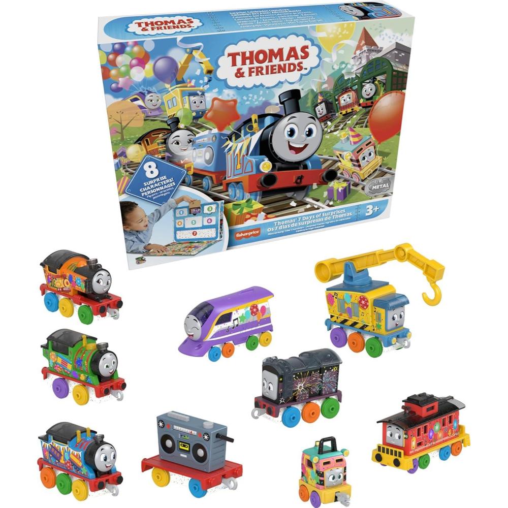 imageThomas ampamp Friends Toy Trains Gift Set Thomas 7 Days of Surprises 10Piece Diecast Vehicles with Cargo for Kids Ages 3 Years Amazon Exclusive7 Days of Surprises