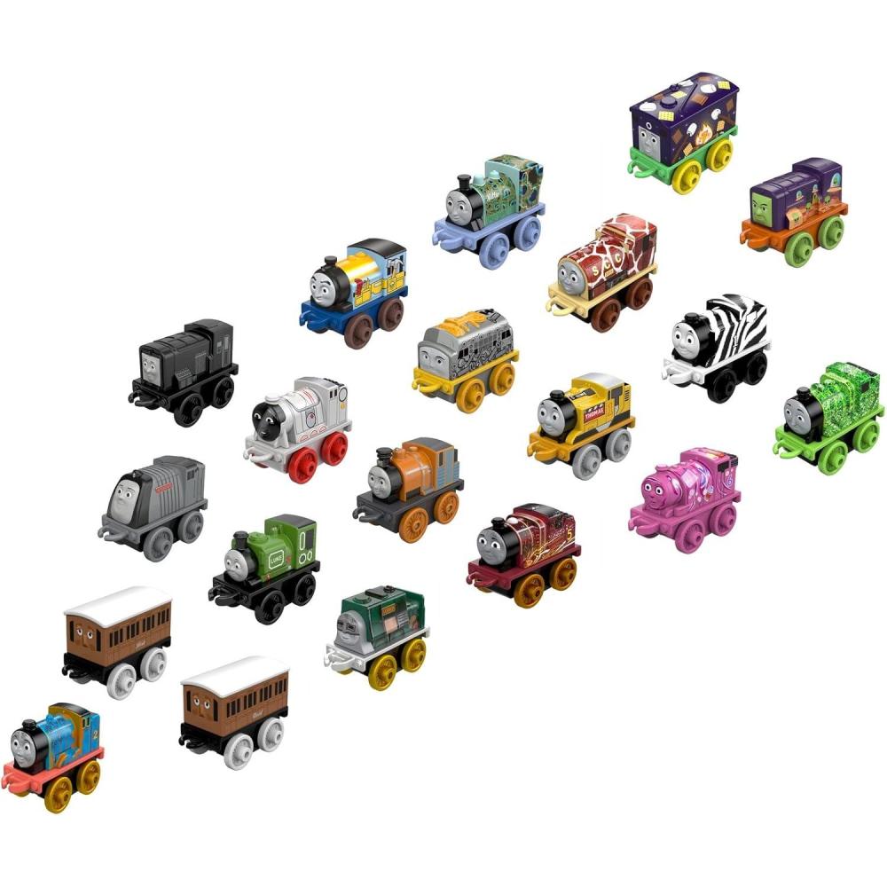 imageThomas ampamp Friends Toy Trains MINIS 20 Pack of Miniature PushAlong Engines ampamp Railway Vehicles for Pretend Play Preschool Kids Ages 3 Years Amazon Exclusive