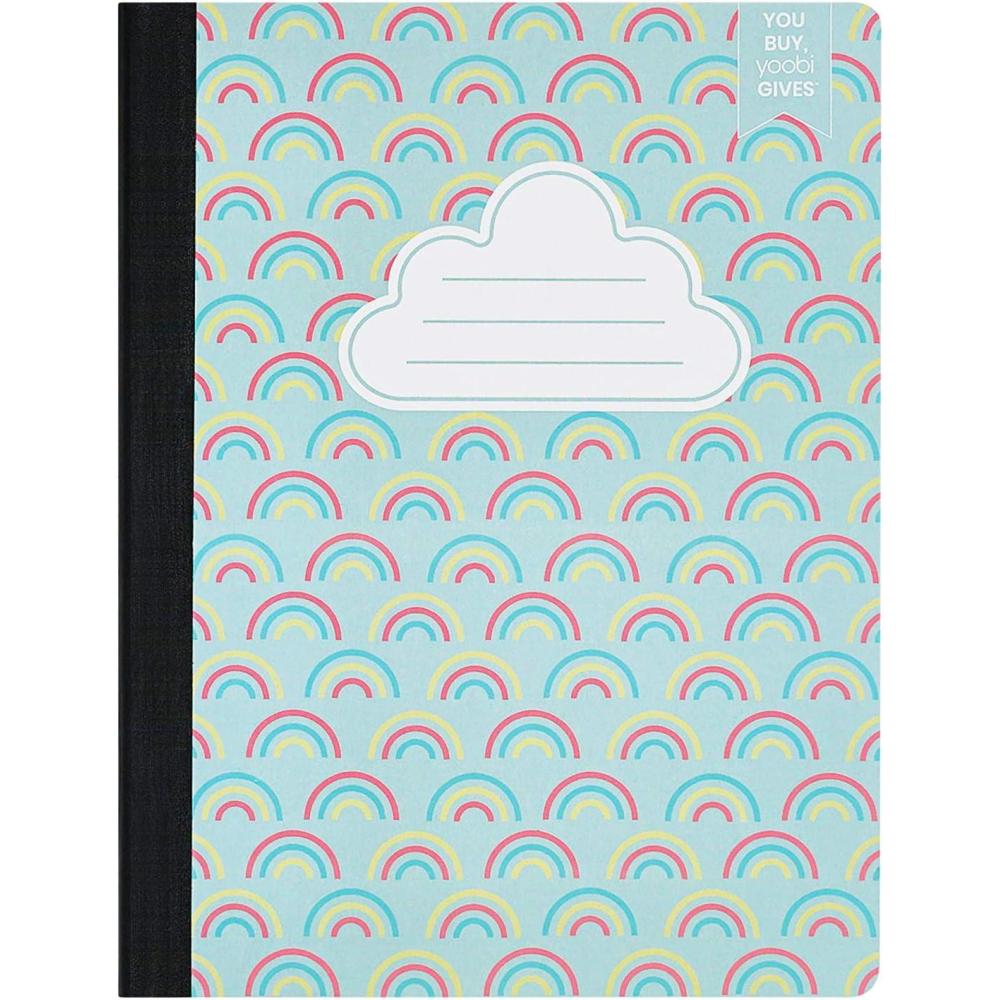 imageYoobi Barbie X College Ruled Composition Notebook Set  3Pack of Kids 1 Subject Notebooks Allover Print Designs  100 Sheets Each For School Office ampamp Home  975 x 75Rainbow