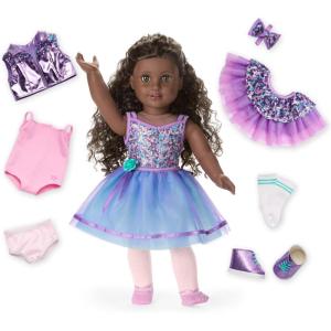 American Girl, Truly Me #127 Doll & Dance All Day Set, with Hazel Eyes, Curly Dark-Brown Hair, Very Deep Skin, Ages 6+