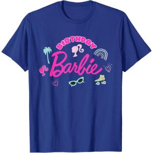 Barbie – Birthday Barbie Icons T-Shirt(Royal Blue)
