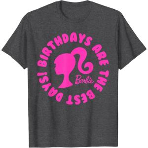 Barbie – Birthdays are the Best Days! T-Shirt(Dark Heather Grey)
