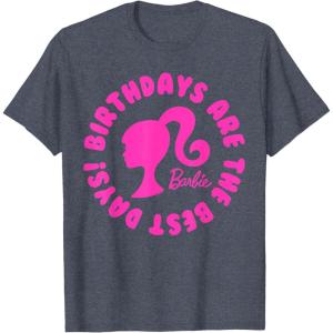 Barbie – Birthdays are the Best Days! T-Shirt(Heather Blue)