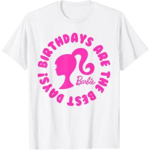 Barbie – Birthdays are the Best Days! T-Shirt(White)