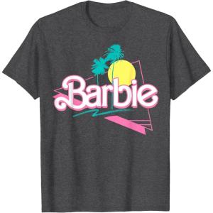Barbie 90’s Retro Logo T-Shirt(Dark Heather Grey)