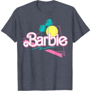 Barbie 90’s Retro Logo T-Shirt(Heather Blue)