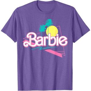 Barbie 90’s Retro Logo T-Shirt(Purple Heather)