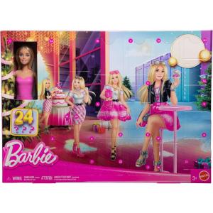 Barbie Advent Calendar with Doll & 24 Surprise Toy Accessories Including Unicorn & Pets, Transform Fashion Doll into Mermaid, Fairy & More(Fab)