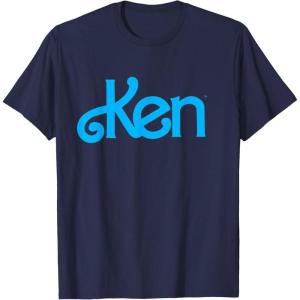 Barbie Ken 1980’s Logo T-Shirt, Men’s Classic Fit Black Small(Navy Blue)