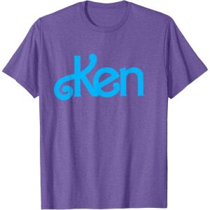 Barbie Ken 1980’s Logo T-Shirt, Men’s Classic Fit Black Small(Purple Heather)