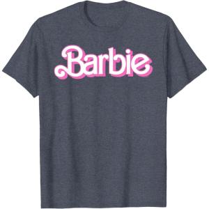Barbie Logo Bright White T-Shirt(Heather Blue)