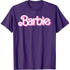 Barbie Logo Bright White T-Shirt(Purple)