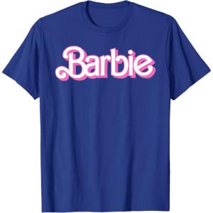 Barbie Logo Bright White T-Shirt(Royal Blue)
