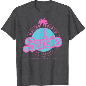 Barbie Malibu Beach California T-Shirt(Dark Heather Grey)