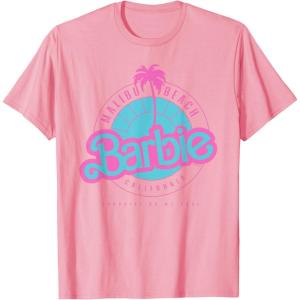 Barbie Malibu Beach California T-Shirt(Pink)