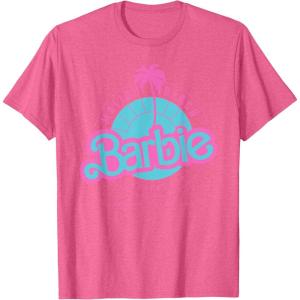 Barbie Malibu Beach California T-Shirt(Pink Heather)