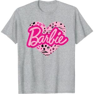 Barbie Patterned Heart Logo T-Shirt(Heather Grey)