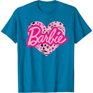 Barbie Patterned Heart Logo T-Shirt(Sapphire Blue)