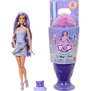 Barbie Pop Reveal Series Fashion Doll & Accessories Set, Treat Series, Donut Dreams Theme with Pet, 8 Surprises Include Color Change(Multicolor)