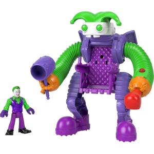 DC Super Friends Fisher-Price Imaginext The Joker Toy Battling Robot with Poseable Figure & Lights for Pretend Play Kids Ages 3+ Years​