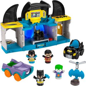 DC Super Friends Fisher-Price Little People Toddler Toy Deluxe Batcave Playset with Batman Figure for Pretend Play Ages 18+ Months (Amazon Exclusive)