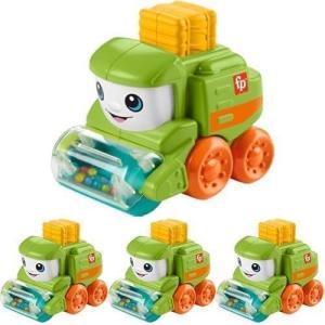 Fisher-Price Baby Crawling Toy Poppity Pop Turtle Push-Along Vehicle with Ball Popping Sounds for Infants Ages 6+ Months​(Tractor)