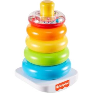 Fisher-Price Baby Stacking Toy Rock-A-Stack, Roly-Poly Base with 5 Colorful Rings for Ages 6+ Months(Rock-A-Stack)