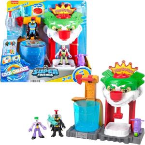 Fisher-Price Imaginext DC Super Friends Batman Toy Color Changers The Joker Funhouse Playset for Preschool Pretend Play Kids Ages 3+ Years(Funhouse)