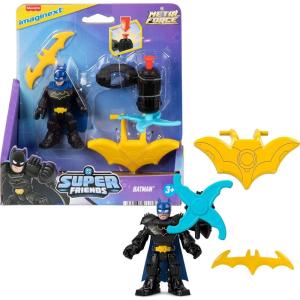 Fisher-Price Imaginext DC Super Friends, Metal Force Action Figure & Accessories Set, Includes 3-inch Batman with Spinning Blade
