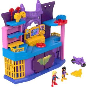 Fisher-Price Imaginext DC Super Friends Preschool Toy Batgirl Hero Hideout Playset with 2 Figures & 5 Accessories for Kids Ages 3+ Years
