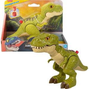 Fisher-Price Imaginext Jurassic World Dinosaur Action Figure with Kid-Activated Motion, 8-inch Tyrannosaurus Rex Dino Toy(T. Rex)
