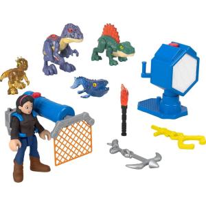 Fisher-Price Imaginext Jurassic World Dinosaur Toys Evo-Scanner Multi-Pack 10-Piece Light-Up Figures Set for Ages 3+ Years