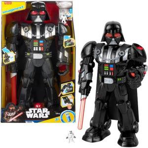 Fisher-Price Imaginext Star Wars Darth Vader Bot 2+ Ft Tall Toy, Lights Sounds & Stormtrooper Metal Character Key for Kids Ages 3+ Years