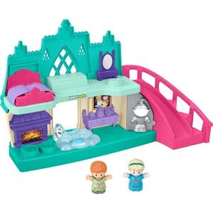Fisher-Price Little People Toddler Toy Disney Frozen Arendelle Castle Playset with Lights Sounds Anna & Elsa Figures for Pretend Play Ages 18+ Months (Amazon Exclusive)