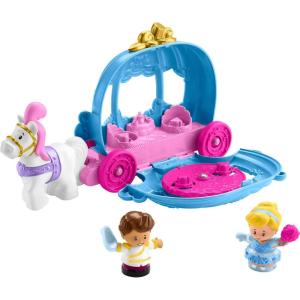 Fisher-Price Little People Toddler Toy Disney Princess Cinderella’s Dancing Carriage Playset with Figures for Pretend Play Ages 18+ Months​