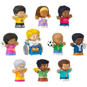 Fisher-Price Little People Toddler Toys Classroom Figures 10-Piece Set for Preschool Pretend Play for Kids Ages 1+ Years (Amazon Exclusive)