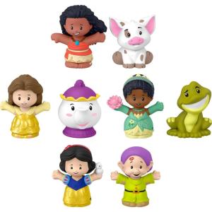 Fisher-Price Little People Toddler Toys Disney Princess Story Duos 8-Piece Figure Set for Pretend Play Kids Ages 18+ Months(Princess & Friends 8-Pack)