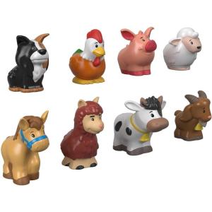 Fisher-Price Little People Toddler Toys Farm Animal Friends 8-Piece Figure Set for Pretend Play Ages 1+ Years(Animal Friends)