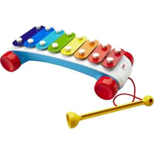 Fisher-Price Toddler Pull Toy, Classic Xylophone Pretend Musical Instrument with Mallet for Preschool Kids Ages 18+ Months(Set)