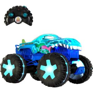 Hot Wheels Monster Trucks 1:15 Scale Mega-Wrex Alive Battery-Powered RC Vehicle with Lights & Sounds(Mega-Wrex)